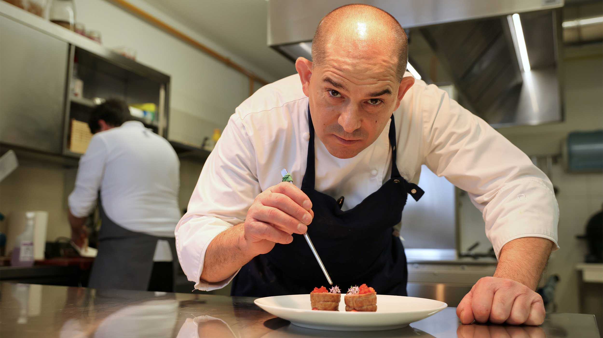 Chef Damiano impiatta